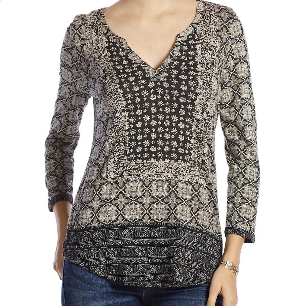 LUCKY Brand Placed Scarf Top